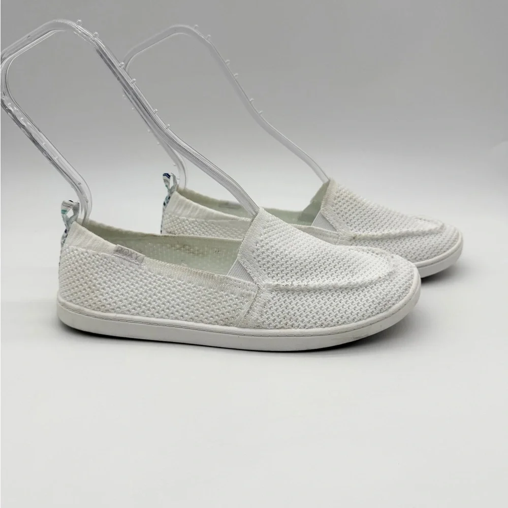 Roxy Minnow Knit Closed Casual Memory Foam Slip-on Comfort Shoes White Size 9 - Picture 5 of 8
